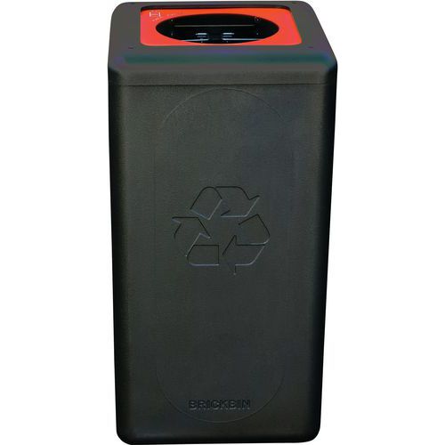 Kosz na śmieci, z tworzywa z recyklingu, BrickBin 65 l plastik