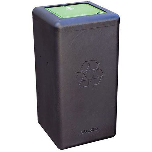 Kosz na śmieci, z tworzywa z recyklingu, BrickBin 65 l odpady organiczne
