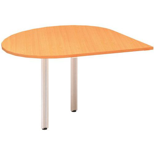 Dostawki do stołu Alfa 100, 120 x 120 x 73,5 cm, kropla, wersja prawa