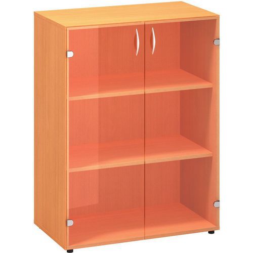 Szafki średnie szerokie Alfa 500, 106,3 x 80 x 45,8 cm, ze szklanymi drzwiczkami