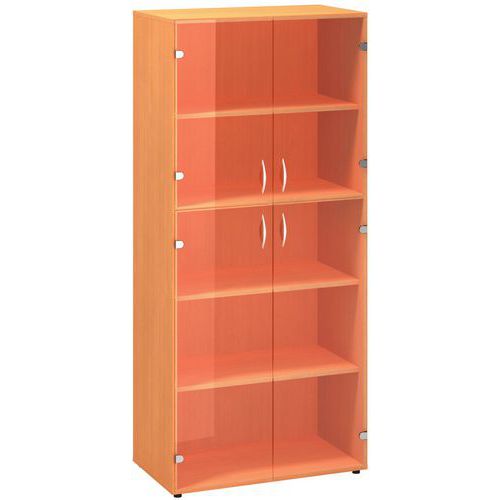Szafki wysokie szerokie Alfa 500, 178 x 80 x 45,8 cm, ze szklanymi drzwiczkami