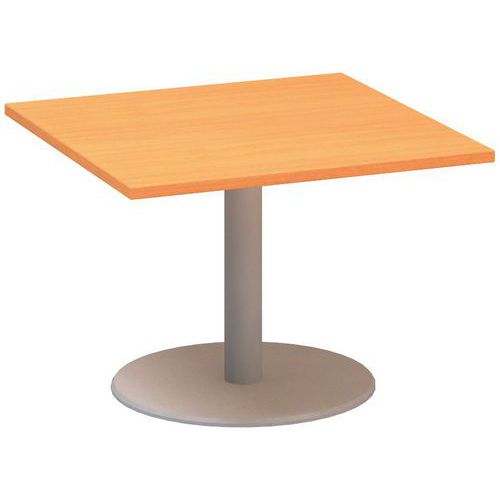 Stoły konferencyjne Alfa 400 z szarą podstawą, 80 x 80 x 50,7 cm