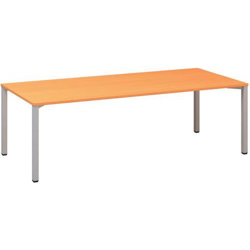 Stoły konferencyjne Alfa 420 z szarą podstawą, 240 x 100 x 74,2 cm