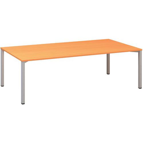 Stoły konferencyjne Alfa 420 z szarą podstawą, 240 x 120 x 74,2 cm
