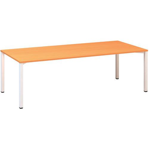 Stoły konferencyjne Alfa 420 z białą podstawą, 240 x 100 x 74,2 cm