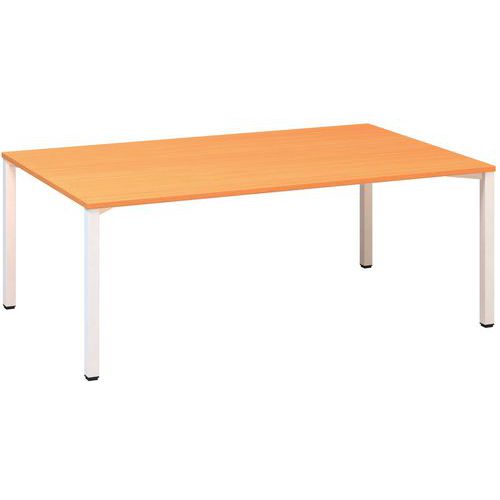 Stoły konferencyjne Alfa 420 z białą podstawą, 200 x 120 x 74,2 cm