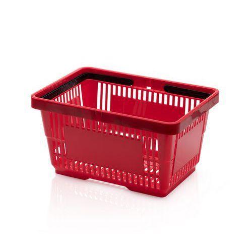 Plastikowy koszyk na zakupy, czerwony