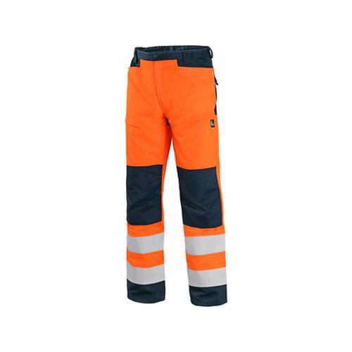 Spodnie CXS HALIFAX, ostrzegawcza na lato, męska, color pomarańczowy niebieski