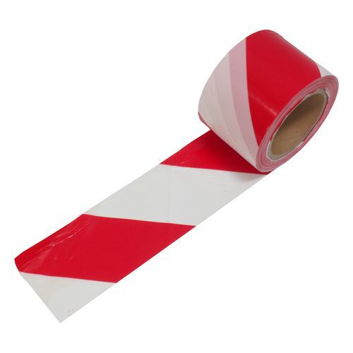 Taśma ostrzegawcza, nieklejąca, czerwono-biała Taśma ostrzegawcza, nieklejąca, czerwono-biała