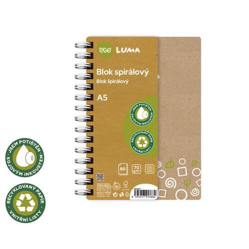 Kołonotatniki ECO LUMA, 80 kartek Kołonotatniki ECO LUMA, 80 kartek