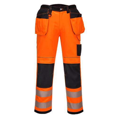 Spodnie Holster PW3 Hi-Vis Stretch, czarne/pomarańczowe