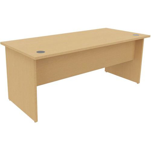 Biurka biurowe Manutan Expert, 72 x 120 - 180 x 80 cm, buk
