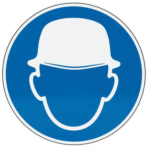 Znak komendy Manutan Expert - Wejście wyłącznie w kasku ochronnym, aluminium, 300 mm Znak komendy Manutan Expert - Wejście wyłącznie w kasku ochronnym, aluminium, 300 mm