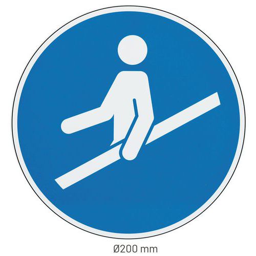 Command Signage Manutan Expert - Użyj poręczy, aluminium