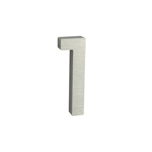 Aluminiowe numery w wersji 3D ze szlifowaną powierzchnią, srebrne