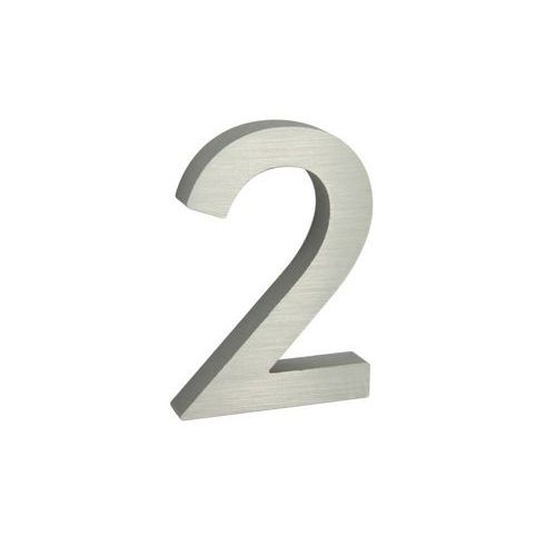 Aluminiowe numery w wersji 3D ze szlifowaną powierzchnią, srebrne