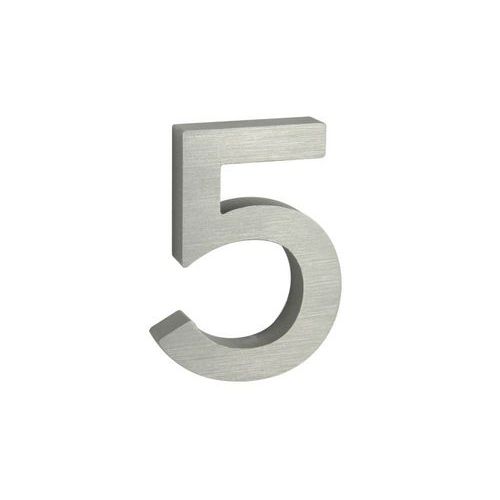 Aluminiowe numery w wersji 3D ze szlifowaną powierzchnią, srebrne