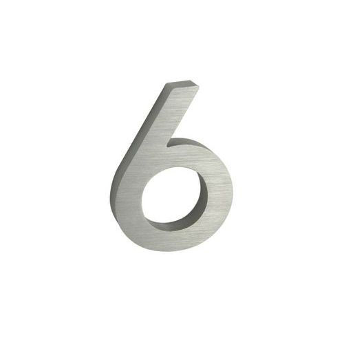 Aluminiowe numery w wersji 3D ze szlifowaną powierzchnią, srebrne