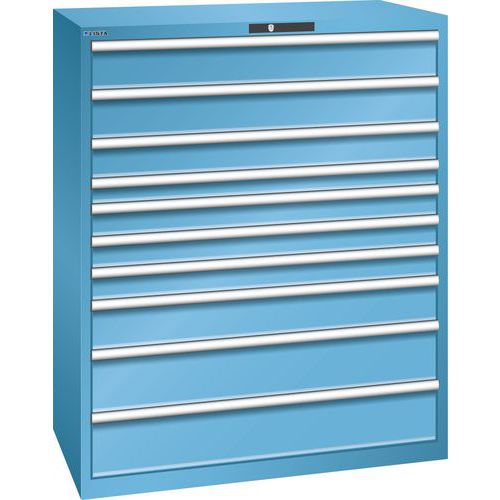 Szafki warsztatowe z szufladami Lista 10, 11 i 12 szuflad, 1193x725x1450 mm