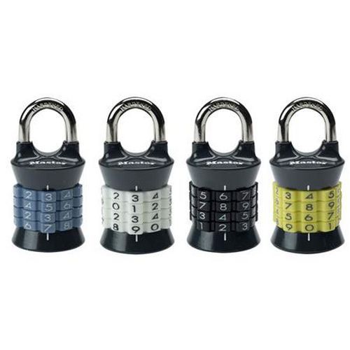 Zestaw kłódek szyfrowych 1535EURDCOL Master Lock, pionowych, 37 mm, 4 szt.