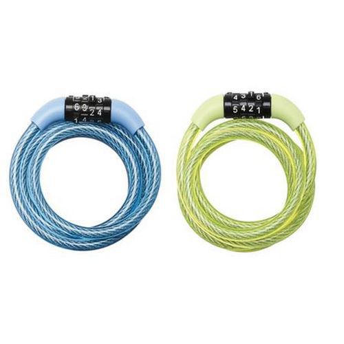 Zestaw spiralnych zapięć szyfrowych do roweru 8143EURDPROCOL Master Lock, 1,2 m, 6 szt.
