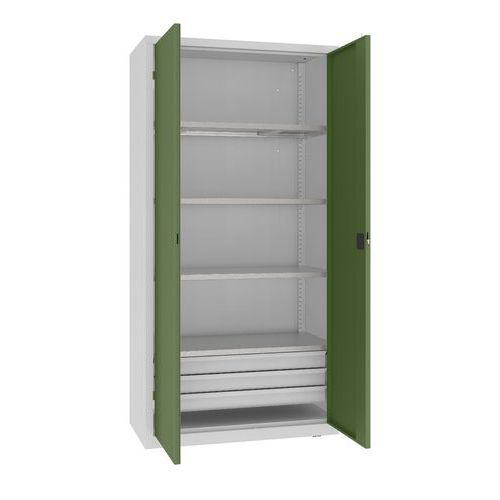 Szafki warsztatowe metalowe, 199 x 100 x 50 cm, 3 szuflady