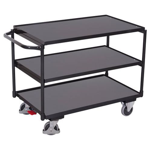 Wózki półkowe z uchwytem, do 250 kg, 3 półki