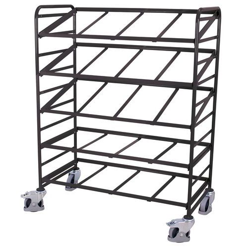 Wózek regałowy Euro na skrzynki z półkami skośnymi, 5 półek, 135 x 66,5 x 170 cm Wózek regałowy Euro na skrzynki z półkami skośnymi, 5 półek, 135 x 66,5 x 170 cm