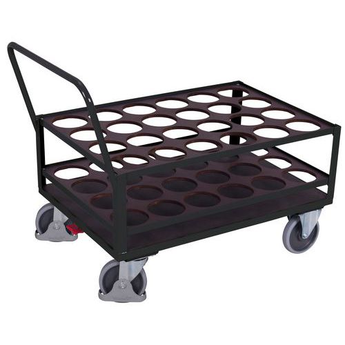 Wózki rolkowe stalowe z powierzchnią antypoślizgową, 126,5 x 77,5 x 100 cm Wózki rolkowe stalowe z powierzchnią antypoślizgową, 126,5 x 77,5 x 100 cm