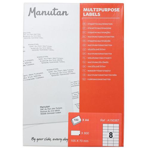 Etykiety samoprzylepne Manutan Expert