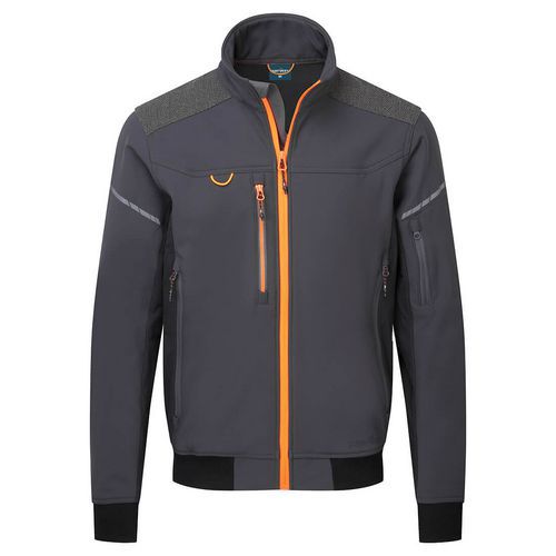 Kurtka Softshell EV4 Bomber (3L), szary