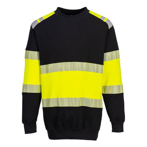 Trudnopalna bluza multiochronna Modaflame PW3, czarny/żółty