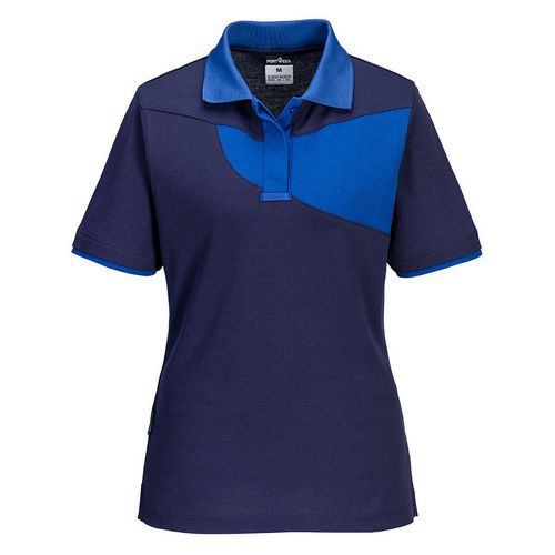 Damska koszulka polo PW2, niebieski/jasnoniebieski