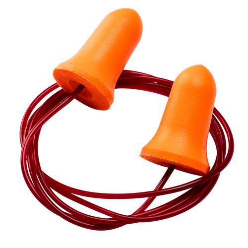 Zatyczki do uszu ze sznurkiem Bell Comfort PU 200 par, pomarańczowy