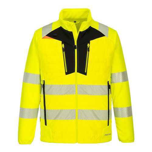 Hybrydowa kurtka ostrzegawcza Baffle DX4, czarny/żółty
