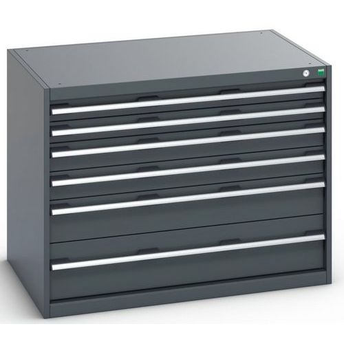 Szafki warsztatowe z szufladami Bott Cubio 200, 80 x 105 x 65-75 cm, 6 szuflad