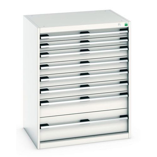 Szafki warsztatowe z szufladami Bott Cubio 200, 100 x 80 x 65-75 cm, 8 szuflad