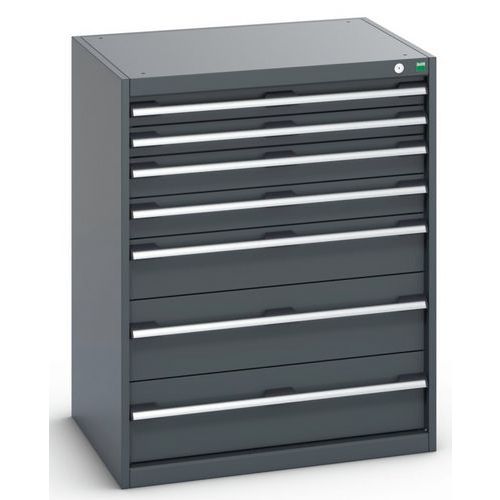 Szafki warsztatowe z szufladami Bott Cubio 200, 100 x 80 x 65-75 cm, 7 szuflad
