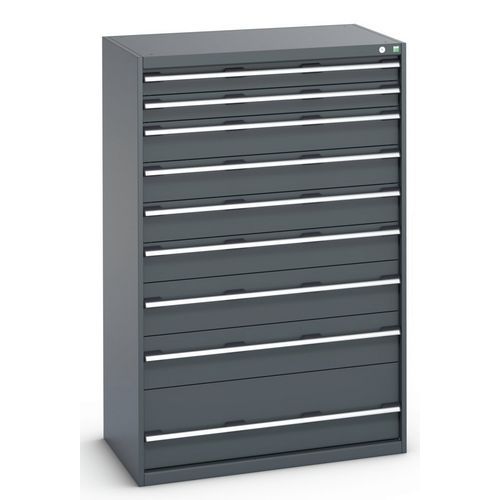 Szuflady warsztatowe Bott Cubio 200, 160 x 105 x 65-75 cm, 9 szuflad