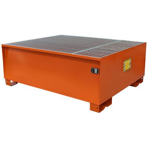 Stalowe wanny wychwytowe pod kontener IBC, pomarańczowe