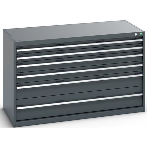 Szuflady warsztatowe Bott Cubio 200, 80 x 130 x 65-75 cm, 6 szuflad