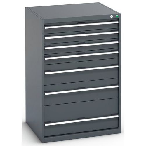 Szuflady warsztatowe Bott Cubio 200, 120 x 80 x 65-75 cm, 7 szuflad
