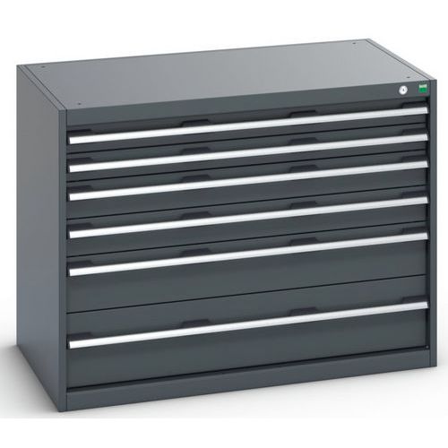Szafki warsztatowe z szufladami Bott Cubio 200, 80 x 105 x 65-75 cm, 6 szuflad