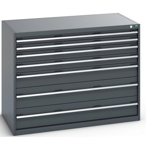 Szafki warsztatowe z szufladami Bott Cubio 200, 100 x 130 x 65-75 cm, 7 szuflad