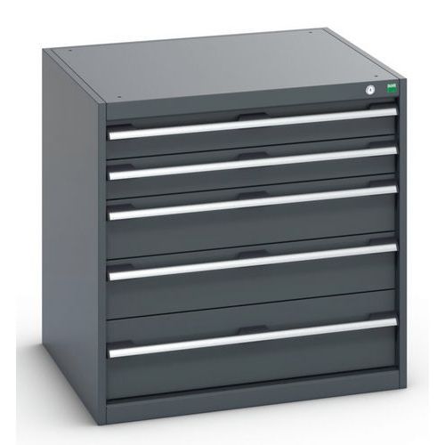 Szafki warsztatowe z szufladami Bott Cubio 200, 80 x 80 x 65-75 cm, 5 szuflad