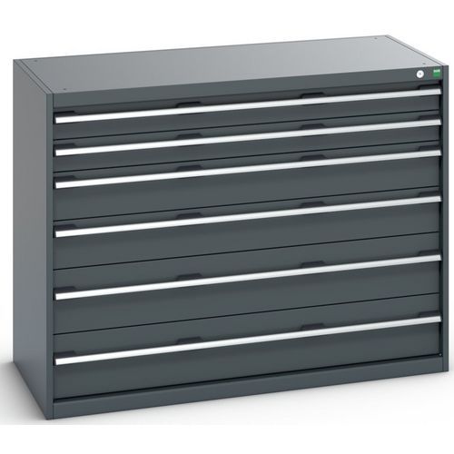 Szafki warsztatowe z szufladami Bott Cubio 200, 100 x 130 x 65-75 cm, 6 szuflad