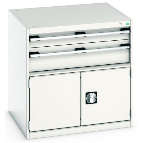 Warsztatowe szafki z szufladami Bott Cubio 200, 80 x 80 x 65-75 cm, 2 szuflady, 1 szafka