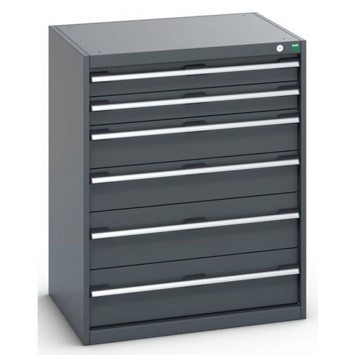 Szafki warsztatowe z szufladami Bott Cubio 200, 100 x 80 x 65-75 cm, 6 szuflad