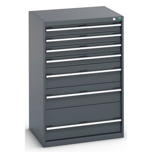 Szuflady warsztatowe Bott Cubio 200, 120 x 80 x 65-75 cm, 7 szuflad