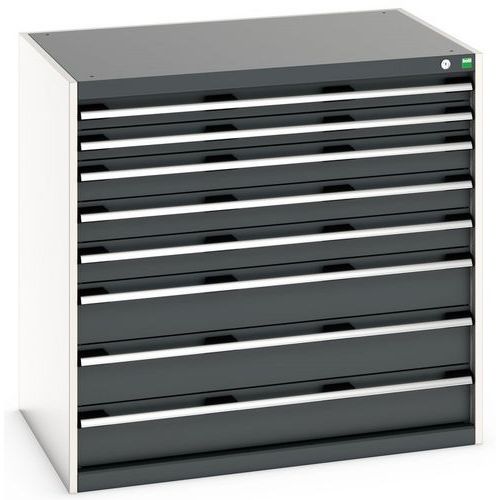 Szafki warsztatowe z szufladami Bott Cubio 200, 100 x 105 x 65-75 cm, 8 szuflad